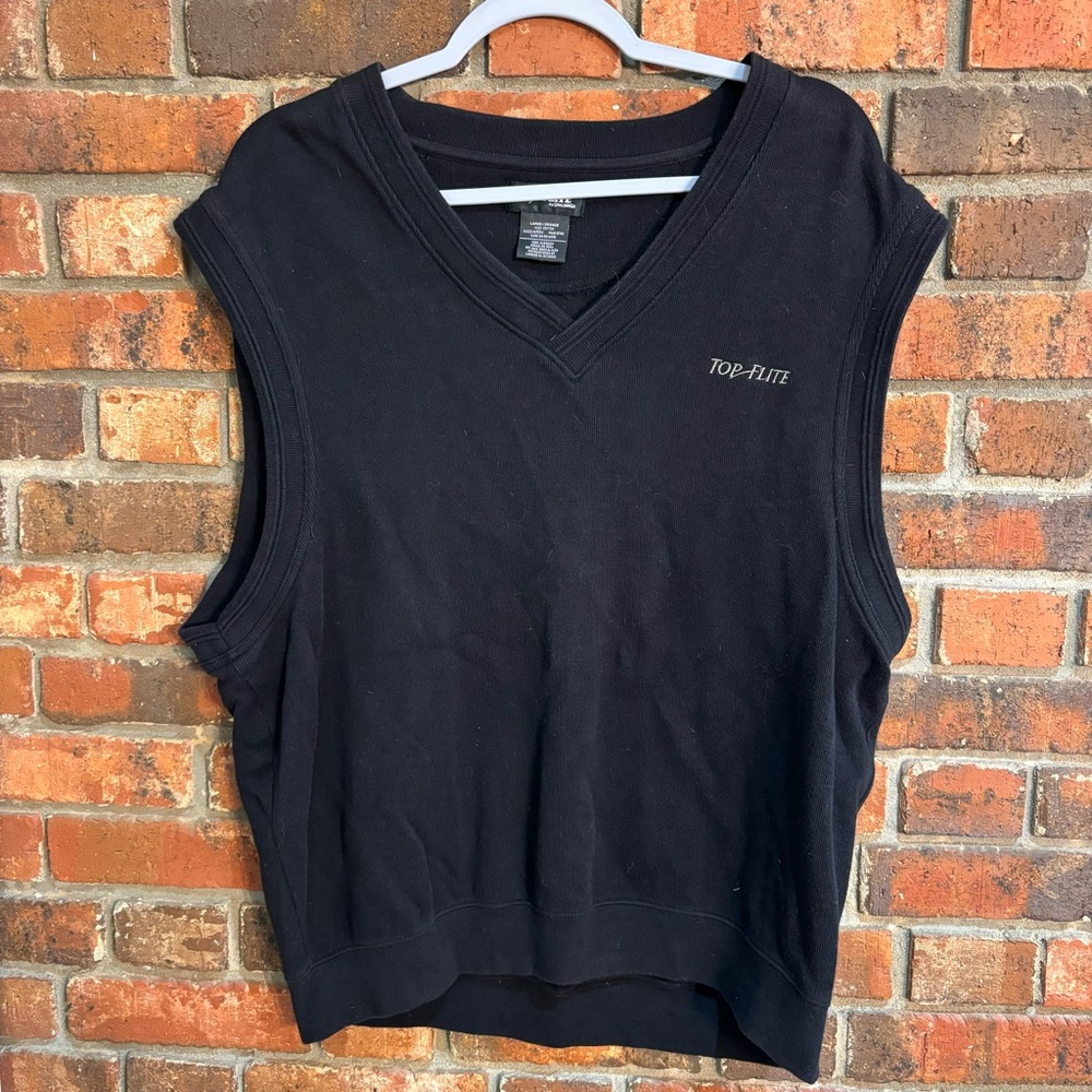 Top Flite by Spalding mens v neck golf vest black large